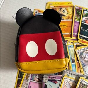 Pokemon Cards Micky Mouse Keychain